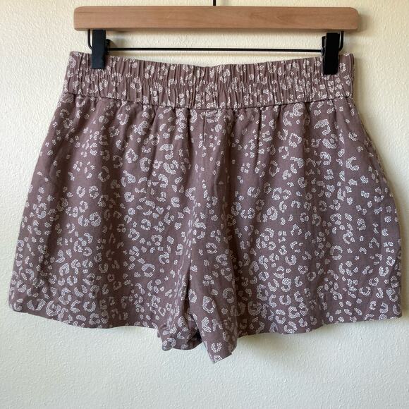 Target A New Day Linen Blend Patterned Shorts Small - Picture 5 of 5